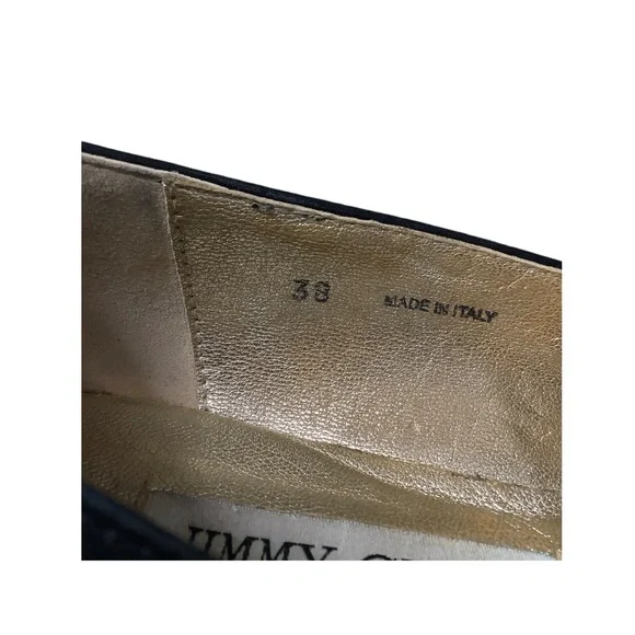 JIMMY CHOO Women’s Wheel Studded Suede Smoking Slipper Shoes Size 8.5 - Picture 9 of 9